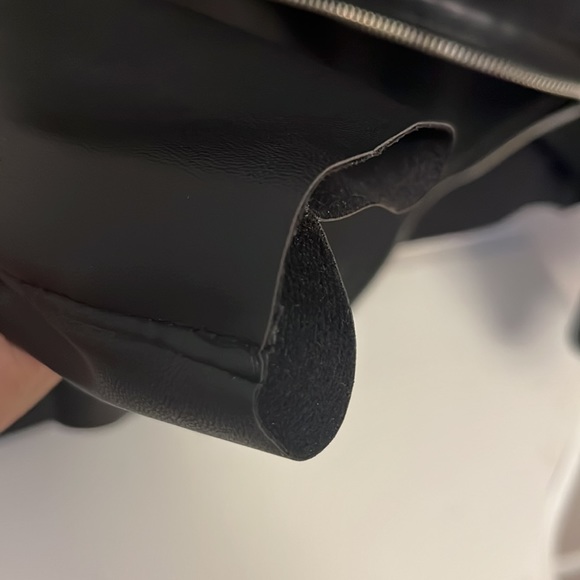 BLANK NYC | XS | NORDSTROM | Vegan Leather Drape Front Moto Jacket - Picture 9 of 13